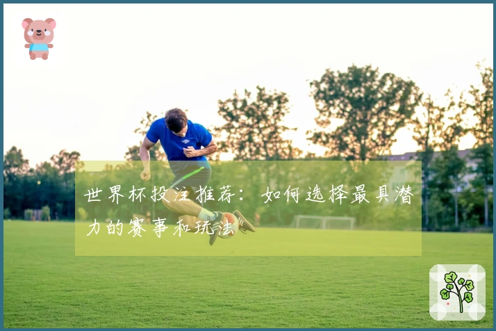 世界杯投注推荐：如何选择最具潜力的赛事和玩法